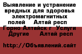 Выявление и устранение вредных для здоровья электромагнитных полей. - Алтай респ., Горно-Алтайск г. Услуги » Другие   . Алтай респ.